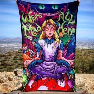 Alice in Wonderland psychedelic tapestry